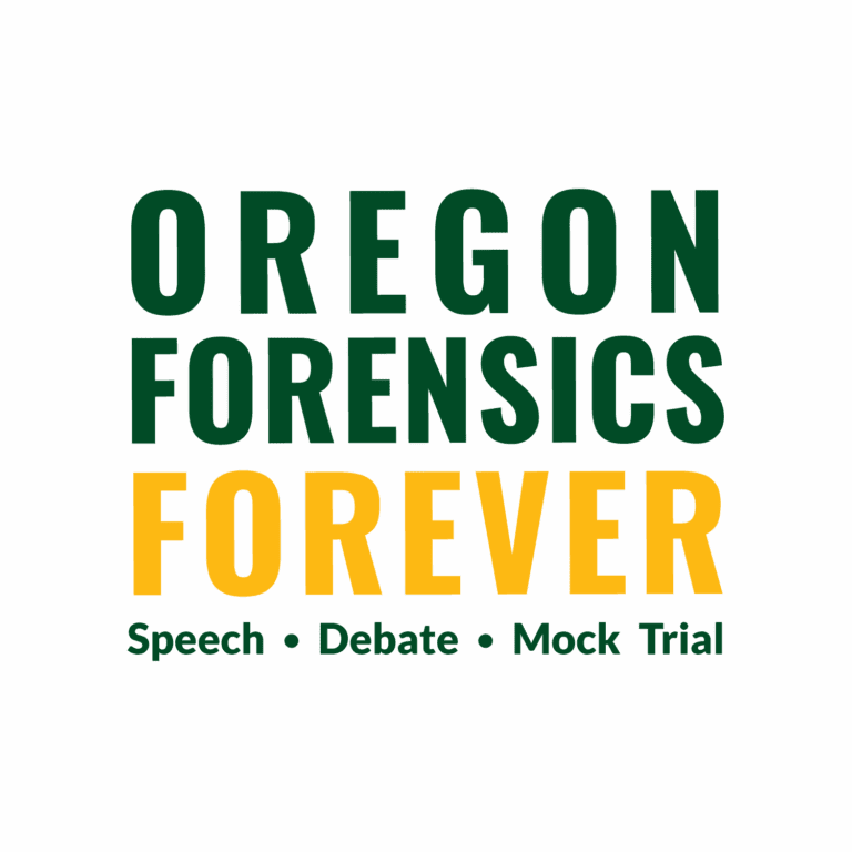 Oregon Forensics Forever Logo Light Text Stack